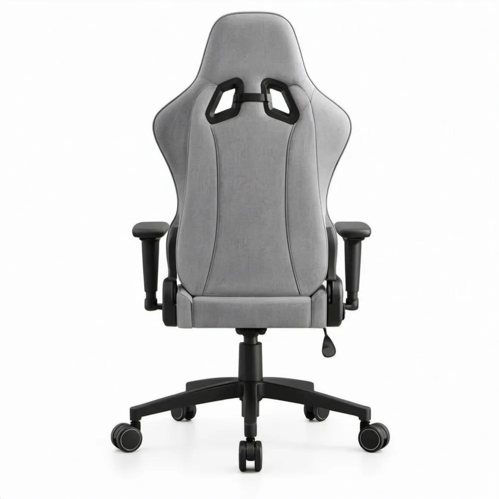 Ergonomische gamingstoel Grijs/Zwart met verstelbare armleuningen, 65 x 65 x 121-131 cm